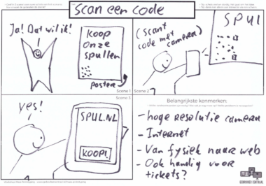 Mass Prototyping Illustratie - Scan een code iPhone