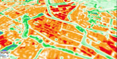 Een statische hittestress kaart van Alkmaar