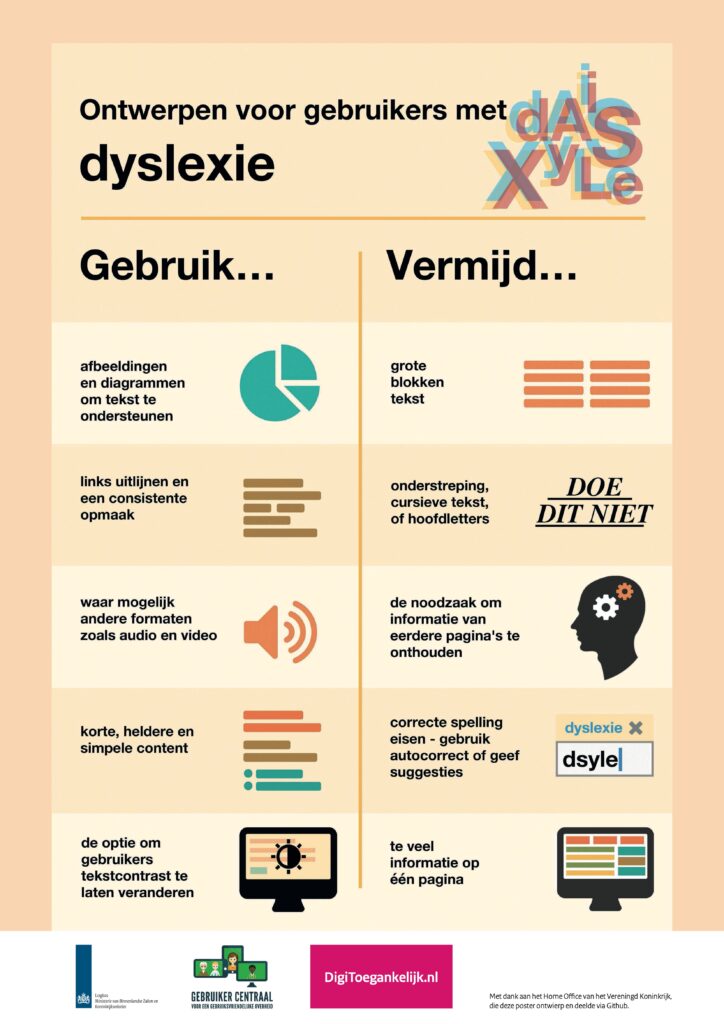 Ontwerpen voor gebruikers met dyslexie