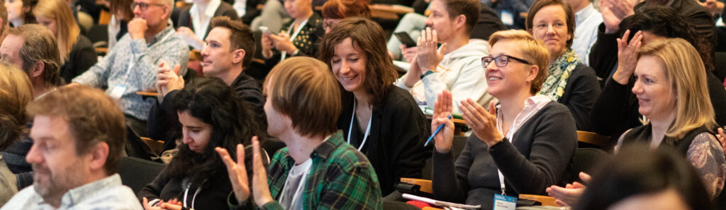 Deel van het publiek tijdens de internationale conferentie van 2019.