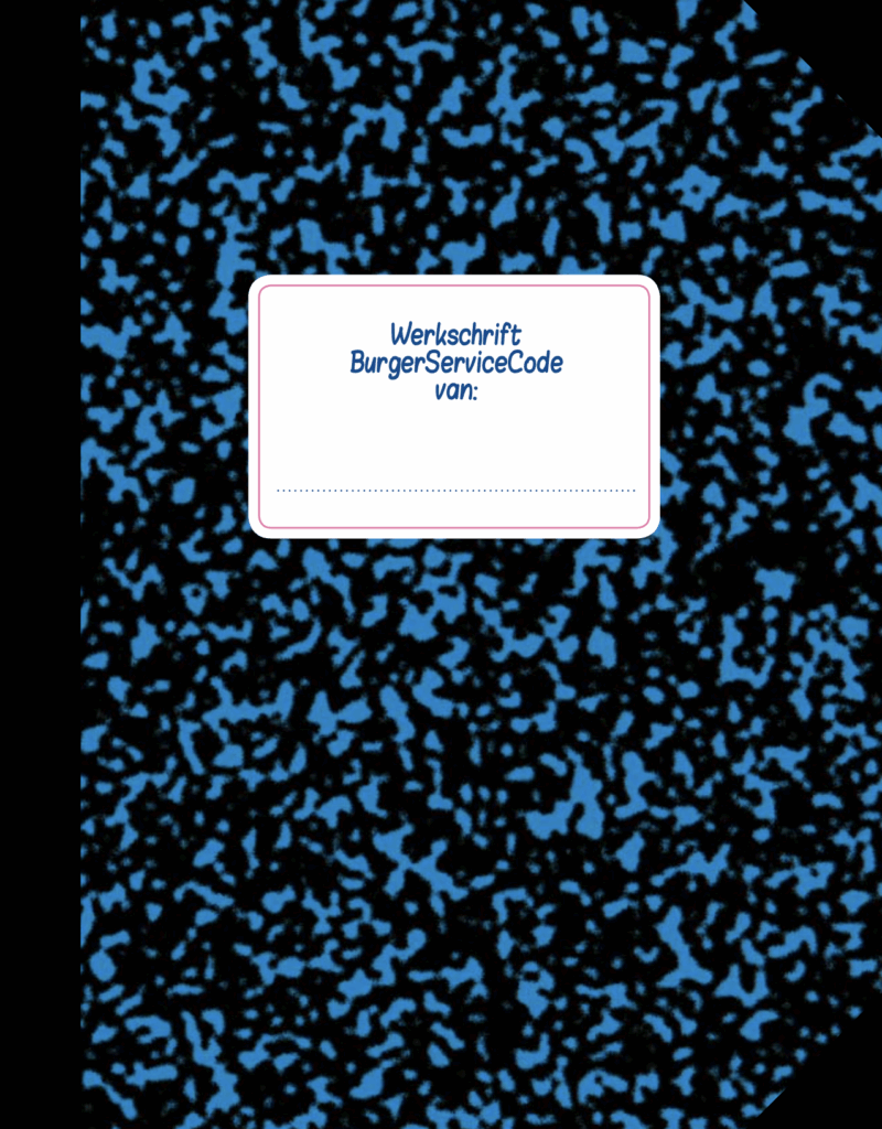 De voorkant van de BurgerServiceCode