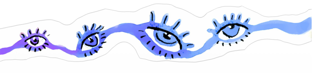 Een illustratie uit het boekje 'LALAB: ruimte voor de kleinste verandering' - ogen