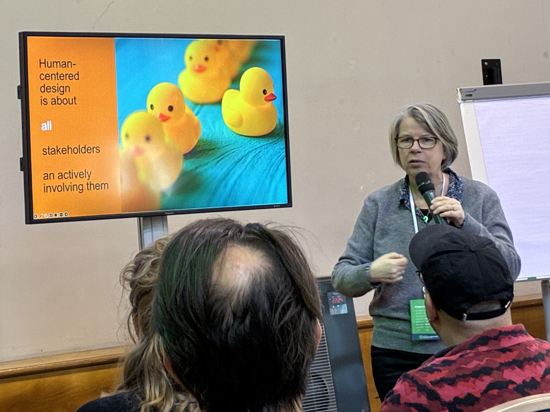 Aletta Smits tijdens de conferentie van Gebruiker Centraal