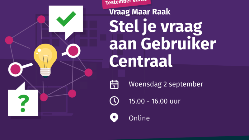 Aankondiging Vraag maar Raak testember editie