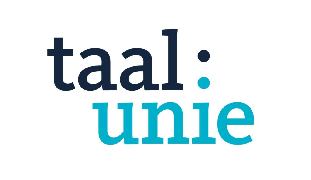 Logo Taalunie. Linkt naar homepagina van de Taalunie.